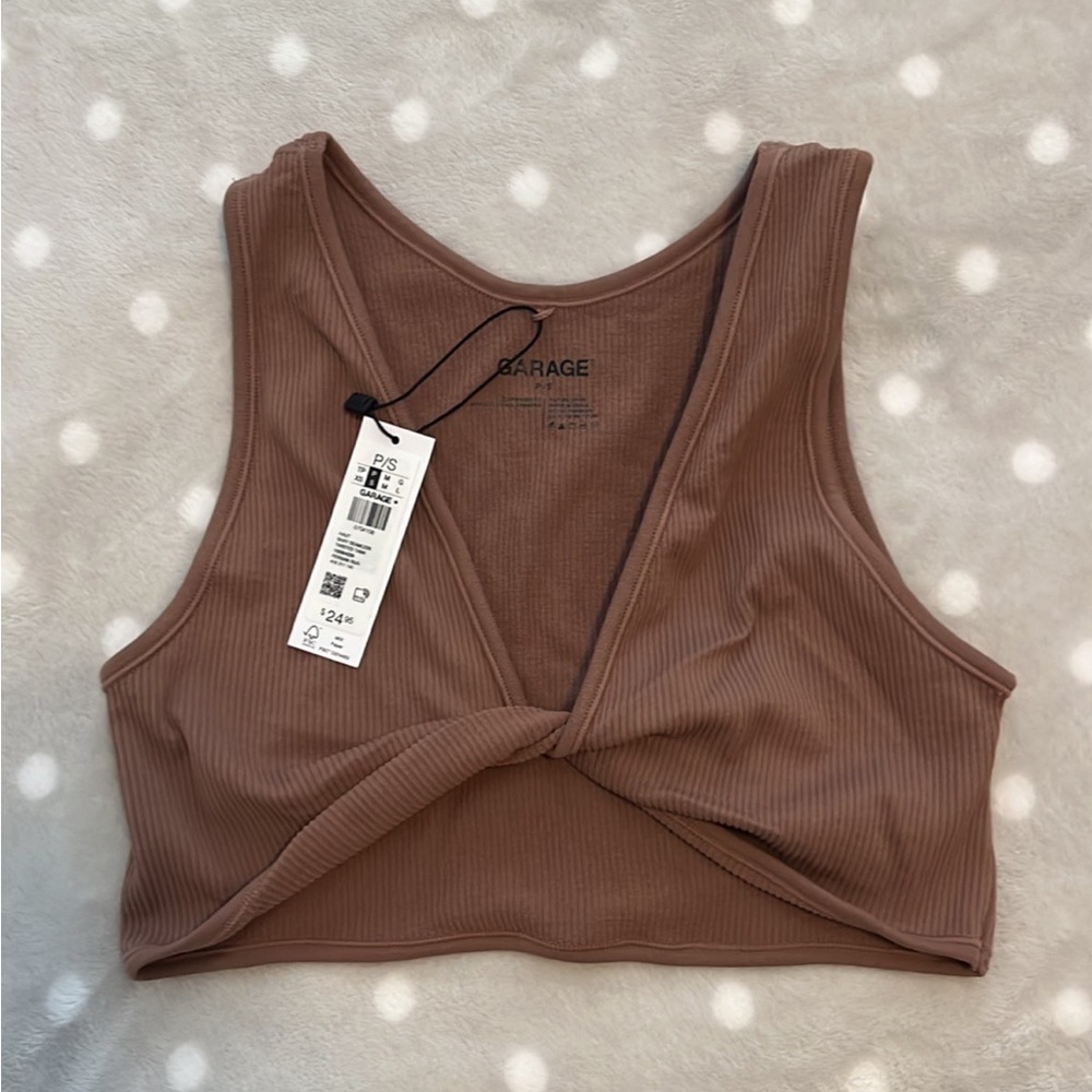 Garage - Twist Front Cropped Tank Top